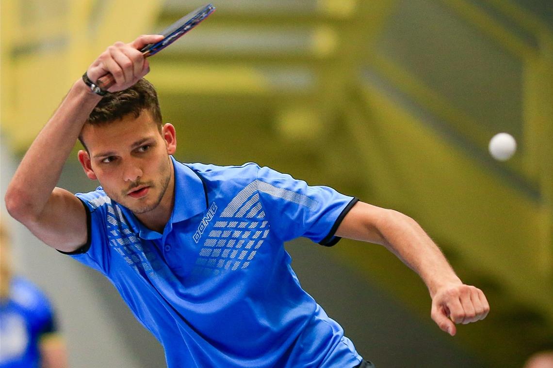 TSV trotz Auswärtsphobie zufrieden Sahin Yildiz tauscht in der Rückrunde das Paarkreuz mit seinem Teamkollegen Christoph Krenzlin und will als neue Nummer zwei des TSV Oberbrüden wichtige Punkte herausspielen. Foto: A. Becher