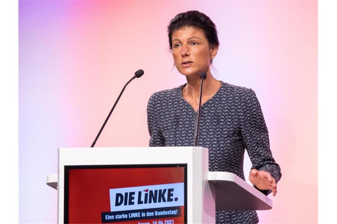 Sahra Wagenknecht steht wohl erneut an der Spitze der NRW-Landesliste der Linkspartei zur Bundestagswahl. Foto: Marcel Kusch/dpa