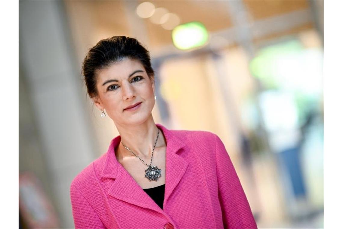 Sahra Wagenknecht vergangene Woche während eines dpa-Interviews. Foto: Britta Pedersen/dpa-Zentralbild/dpa