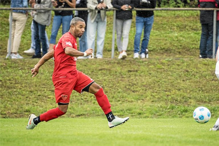 Samuel da Cruz hat zweimal für den TSV Oberbrüden getroffen. Foto: Alexander Becher