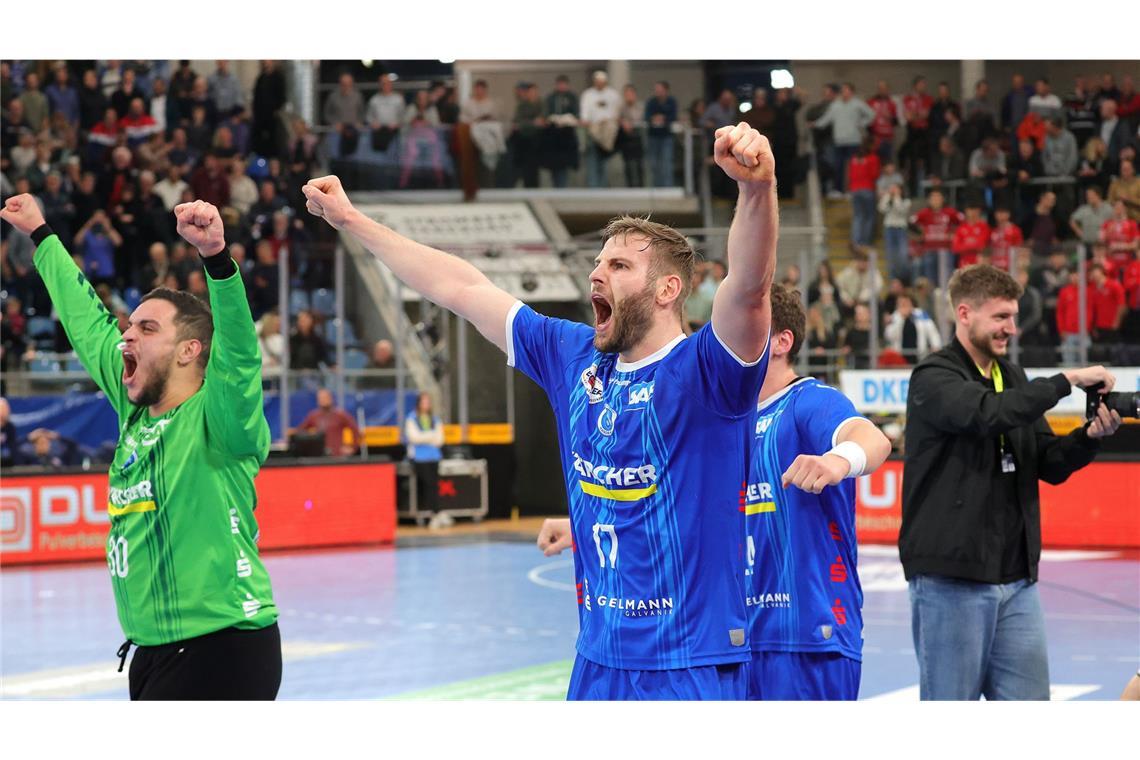 Lenny Rubins Gewaltwurf entscheidet Handball-Derby Samuel Röthlisberger in Feierlaune
