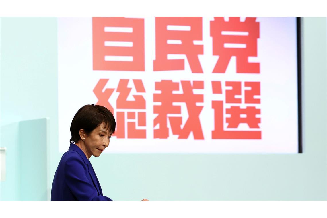 Sanae Takaichi übernimmt als erste Frau den Vorsitzt der regierenden LDP.
