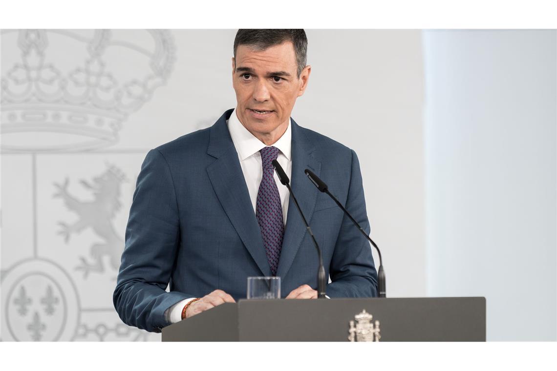 Wegen Israel: Debatte um Publikumsvoting bei ESC Sánchez kritisiert schon seit langem das Vorgehen Israels in Gaza. (Archivfoto)