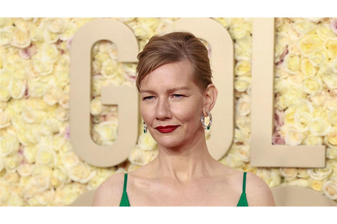 Sandra Hüller auf dem Roten Teppich vor der Verleihung der „Golden Globes“ in Beverly Hills