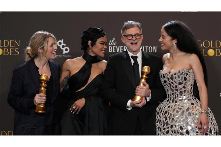 Sara Murphy (l-r), Teyana Taylor, Paul Thomas Anderson und Chase Infiniti von "One Battle After Another".