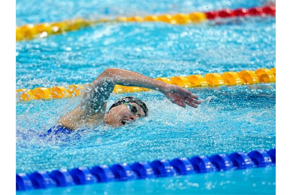 Sarah Köhler ist über 1500 Meter Freistil zur Bronzemedaille geschwommen. Foto: Michael Kappeler/dpa