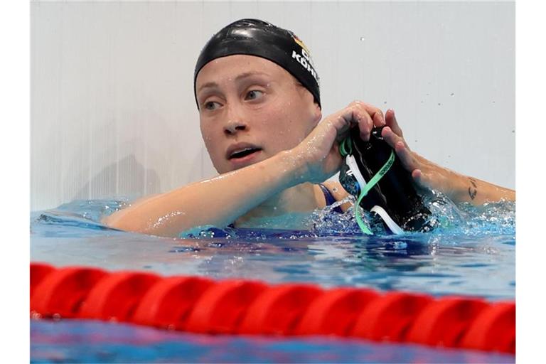 Sarah Köhler schlug im Finale über 800 Meter Freistil als Siebte an. Foto: Oliver Weiken/dpa