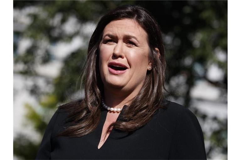 Sarah Sanders hört als Trumps Pressesprecherin auf. Foto: Evan Vucci/AP