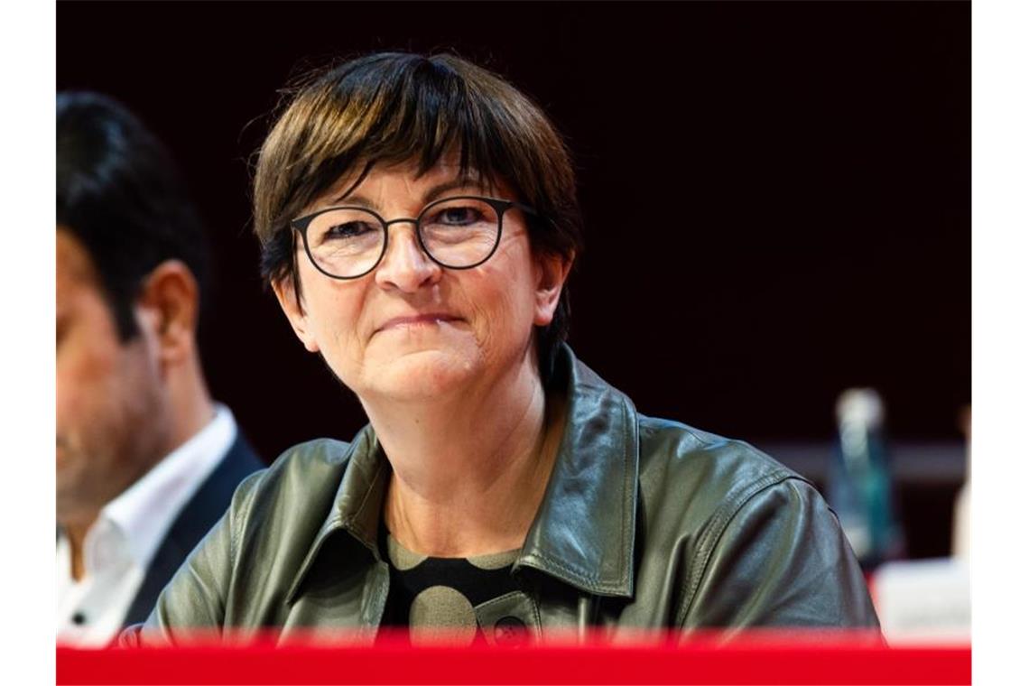 SPD künftig mit Spitzenduo Esken/Klingbeil? Saskia Esken Ende Oktober in Freiburg. Foto: Philipp von Ditfurth/dpa