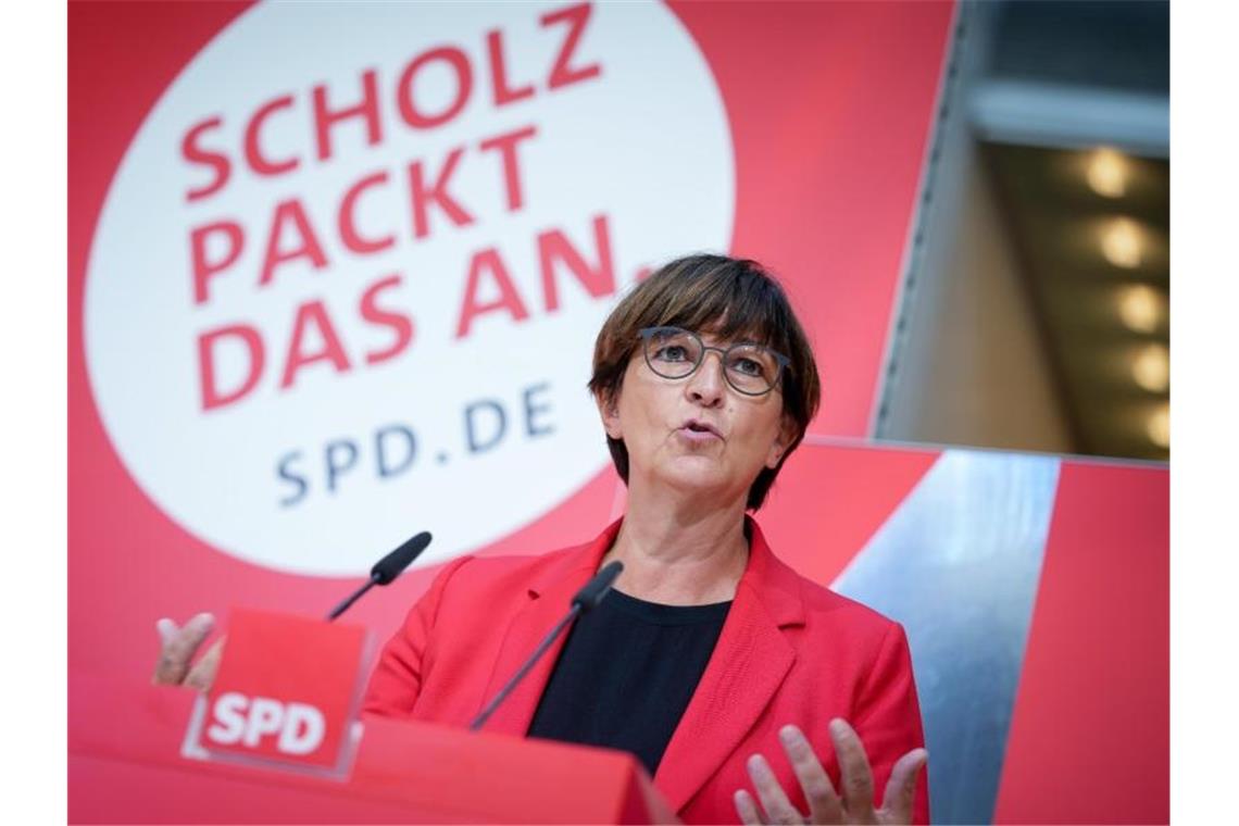 Saskia Esken, SPD-Bundesvorsitzende. Foto: Kay Nietfeld/dpa/Archivbild