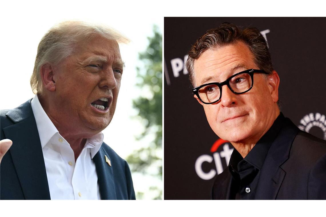 Stephen Colbert schießt gegen Trump: „Sie können mich mal“ Satiriker Stephen Colbert ist als einer der schärfsten Kritiker von US-Präsident Trump bekannt.