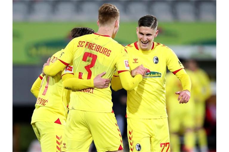 SC Freiburg bei einem Spiel. Foto: Tom Weller/dpa