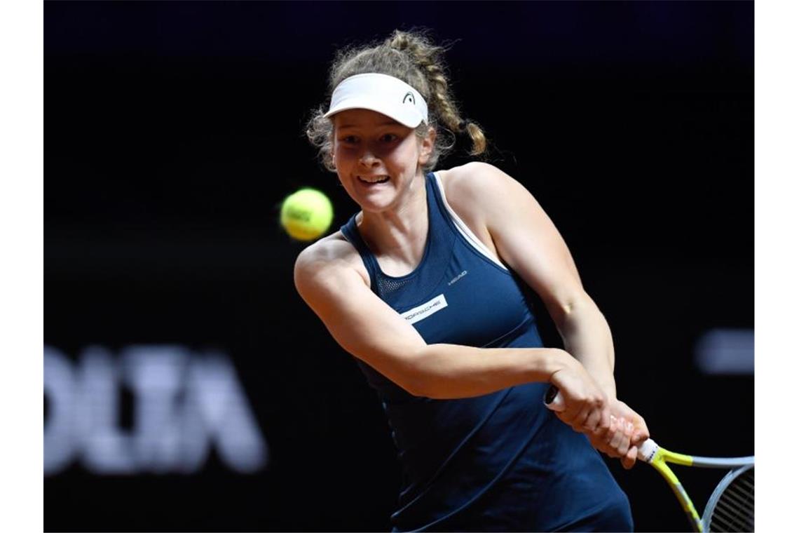 Siegemund und Friedsam erreichen Achtelfinale in Stuttgart Schaffte in Stuttgart nicht den Sprung in die zweite Runde: Julia Middendorf. Foto: Thomas Kienzle/AFP/Pool/dpa