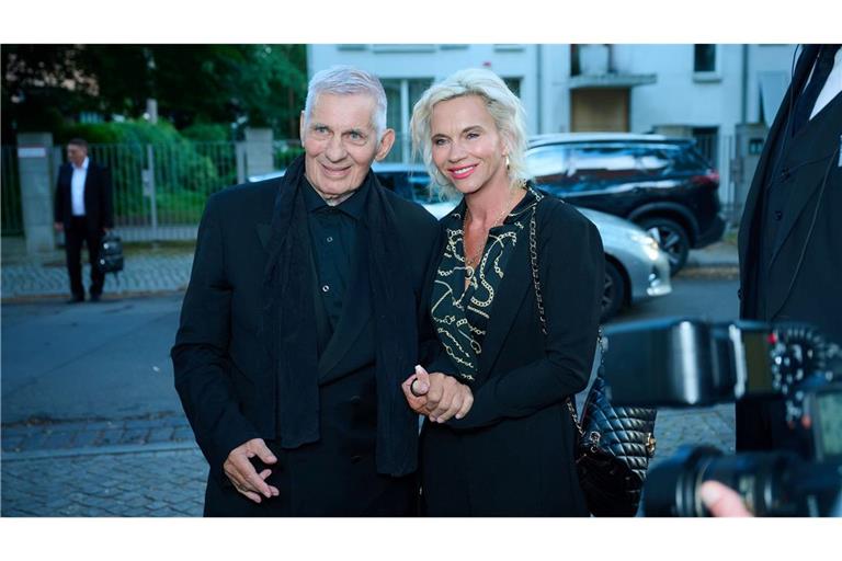 Schauspieler Heinz Hoenig kam mit seiner Frau Annika Kärsten-Hoenig zu einem Empfang nach Berlin.