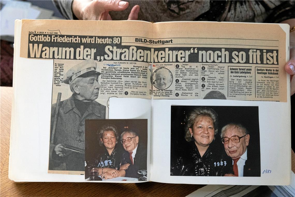 Schauspieler Werner Veidt, als Straßenkehrer Gottlob Friederich bekannt, war Sta...