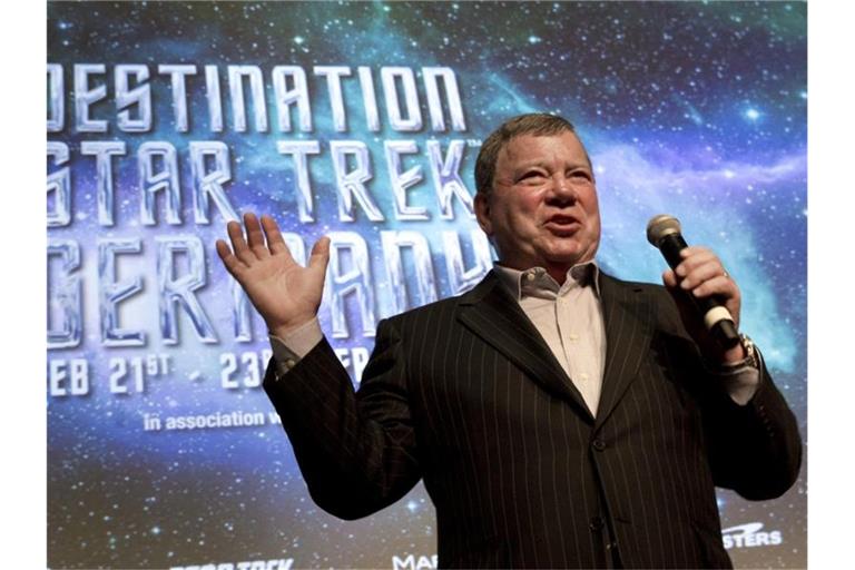 Schauspieler William Shatner, bekannt geworden als „Captain Kirk“ in der Fernsehserie „Star Trek“, fliegt ins All. Foto: picture alliance / dpa