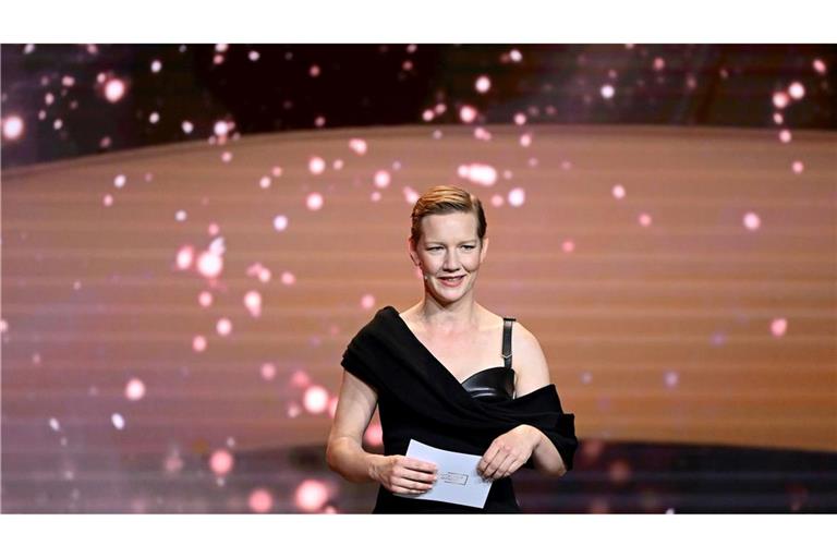Schauspielerin Sandra Hüller bei der Verleihung des Deutschen Filmpreises als Laudatorin.