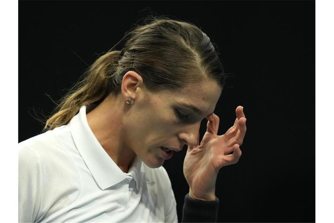 Petkovic bei Tennisturnier in Melbourne raus Schied in Melbourne aus: Andrea Petkovic. Foto: Petr David Josek/AP/dpa