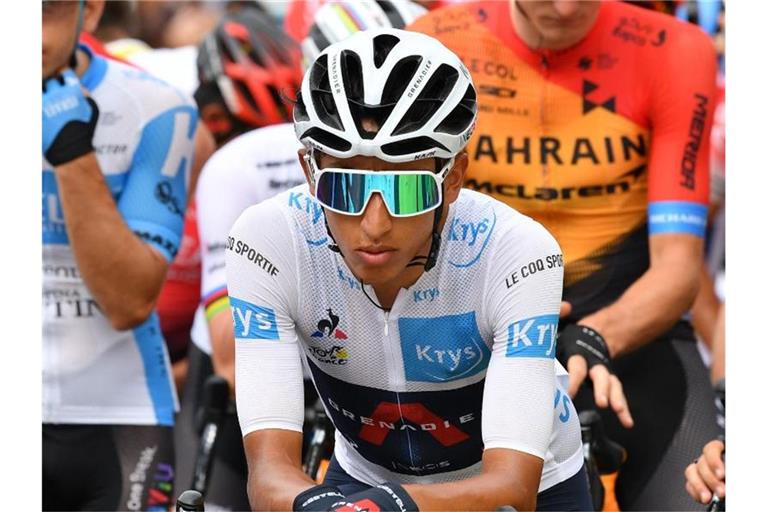 Schlägt auf der 13. Etappe nun die Stunde des Kolumbianers Egan Bernal?. Foto: David Stockman/BELGA/dpa