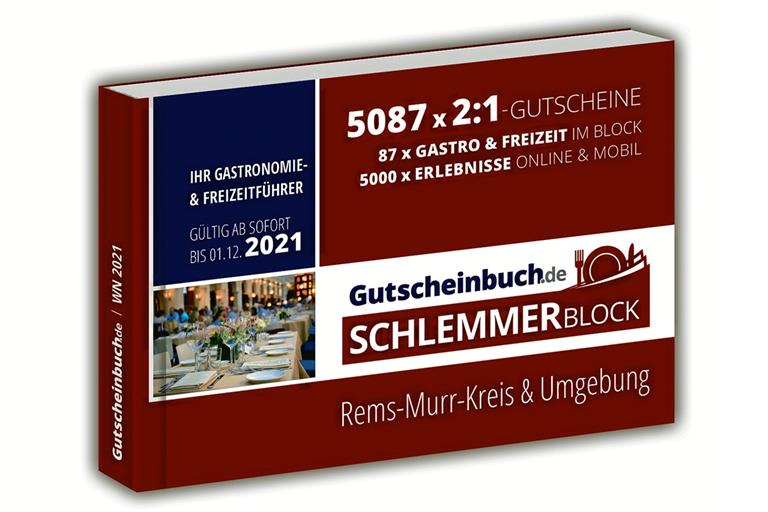 Schlemmerblock mit 87 Gutscheinen.