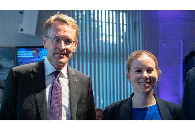 Schleswig-Holsteins Ministerpräsident Daniel Günther mit der in Ludwigsburg geborenen Moderatorin Julia Ruhs.