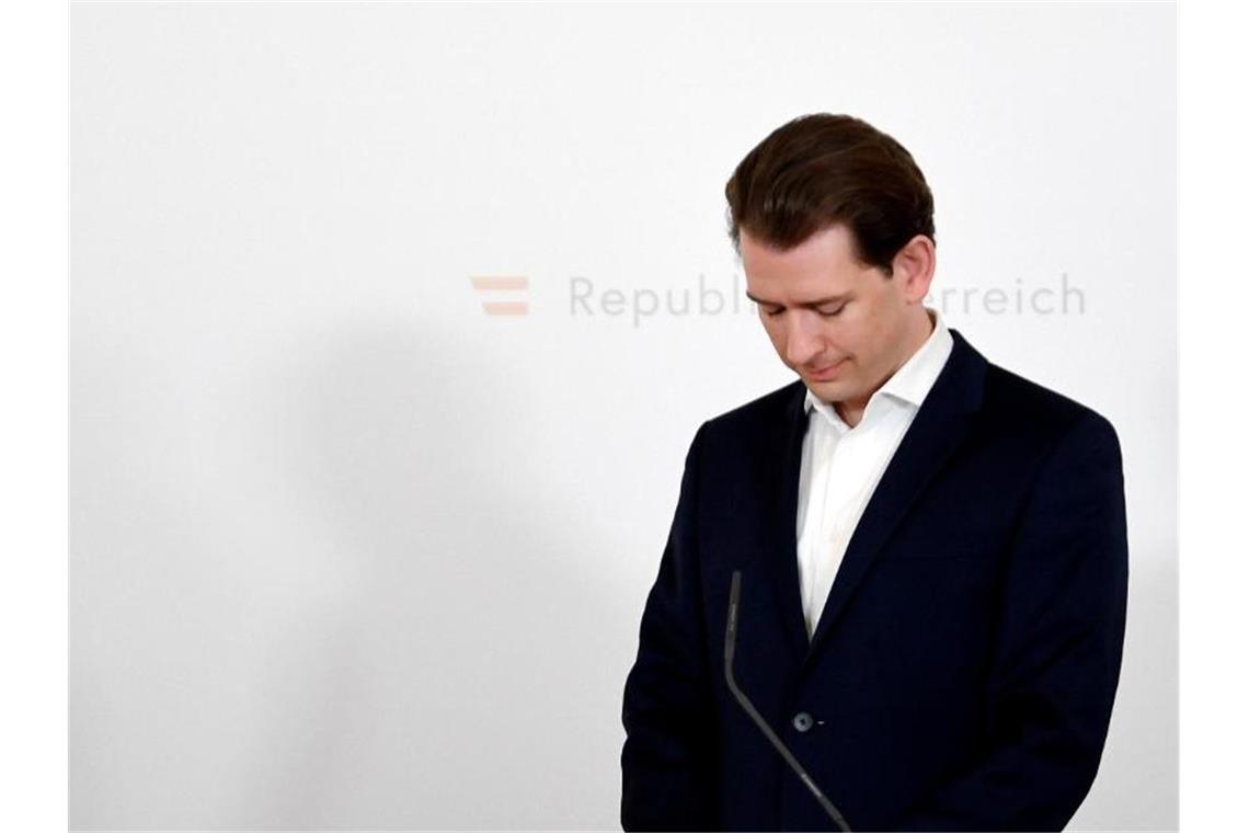 Österreich: Kurz verteidigt sich gegen Korruptionsvorwürfe Schlittert er mit seiner ÖVP in eine Regierungskrise? Sebastian Kurz, Bundeskanzler von Österreich. Foto: Roland Schlager/APA/dpa