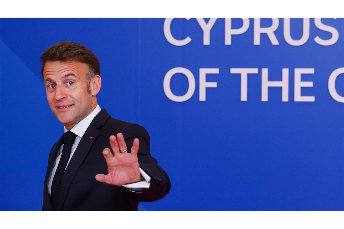 Schmetterte am Rande eines Gipfeltreffens ein Chanson: Frankreichs Präsident Emmanuel Macron. (Archivbild)