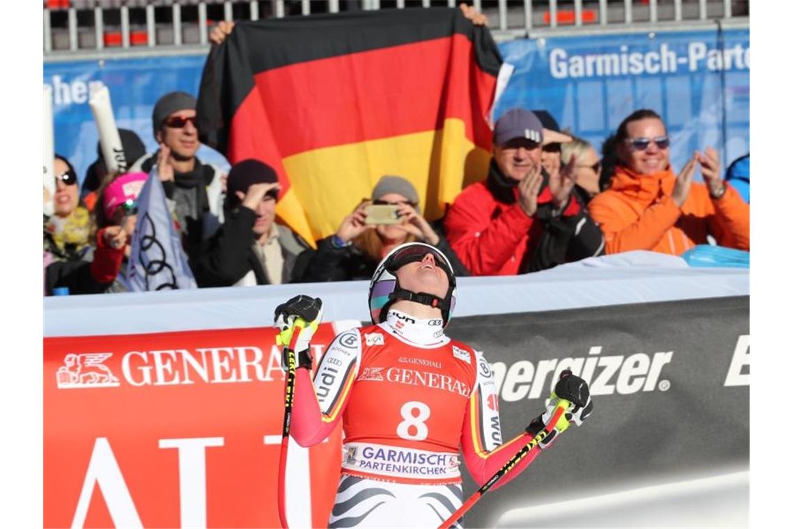 Rebensburg rast zum Heimsieg in Garmisch Schnellste auf der Abfahrt in Garmin: Viktoria Rebensburg. Foto: Stephan Jansen/dpa