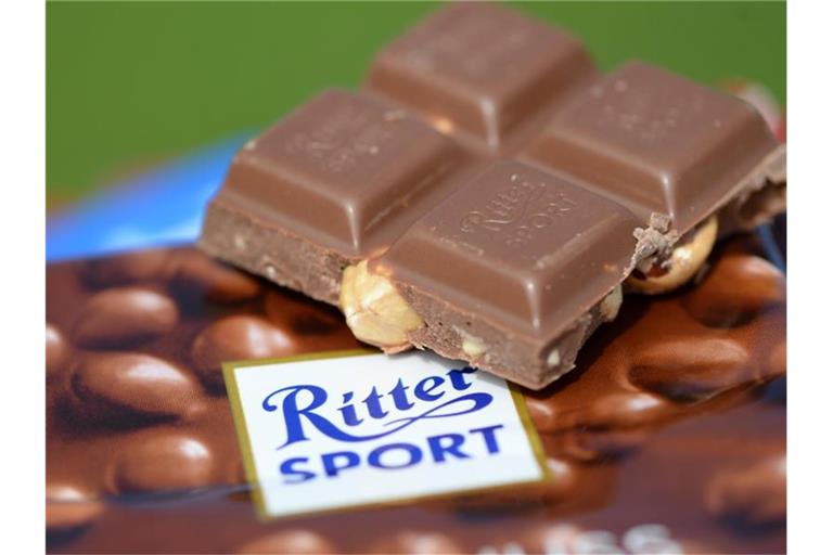 Schokolade der Marke Ritter-Sport-Schokolade. Foto: picture alliance / Patrick Seeger/dpa/Symbolbild