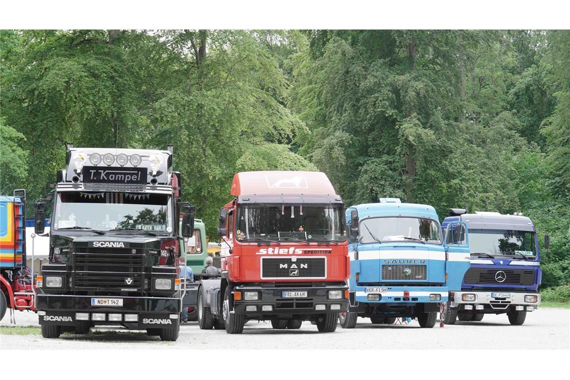 Schon am ersten Tag des viertägigen Treffens sind zahlreiche Lkw bekannter Marken zu bestaunen.