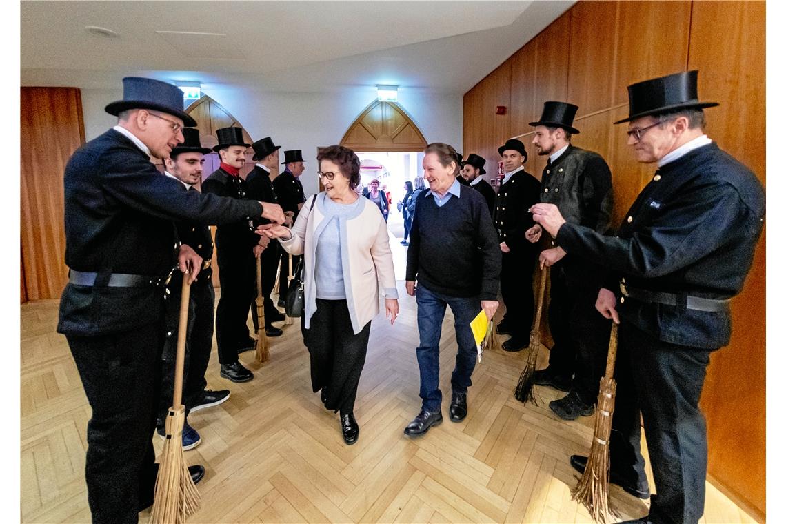 Schornsteinfeger beim Neujahrsempfang der Stadt Backnang.