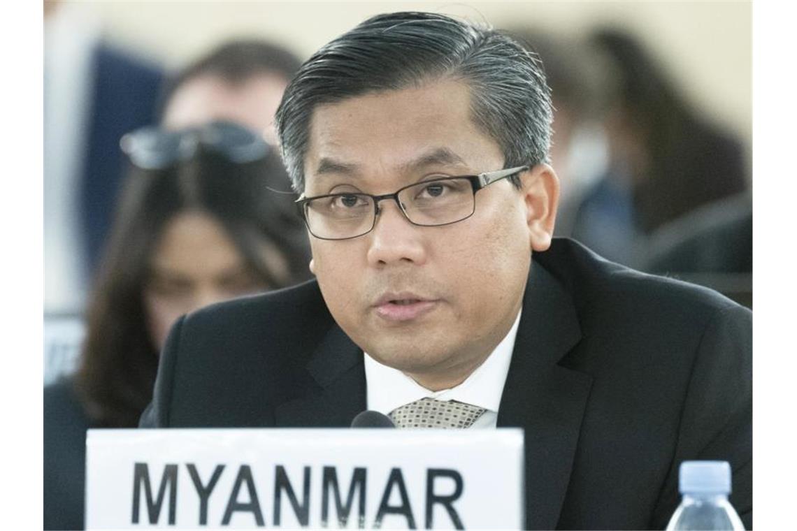 Männer wollten offenbar Myanmars UN-Botschafter verletzen „Schrecklicher“ Plan: Zwei in den USA lebende Männer aus Myanmar sollen ein Komplott gegen UN-Botschafter Kyaw Moe Tun geschmiedet haben. (Archivbild). Foto: Jean Marc Ferre/UN Geneva/dpa