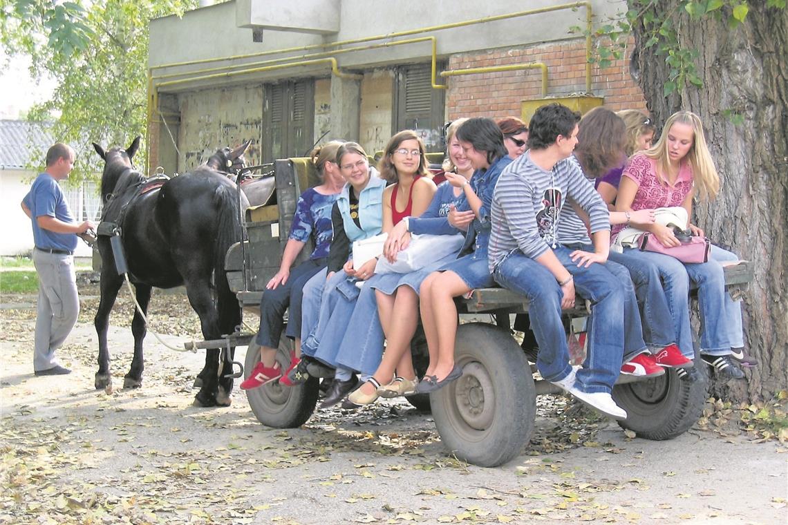 Schüler der 12. Klasse beider Schulen kommen in jedem Jahr zusammen, in jedem ungeraden Jahr wie 2019 in Bácsalmás in Ungarn. Foto: privat