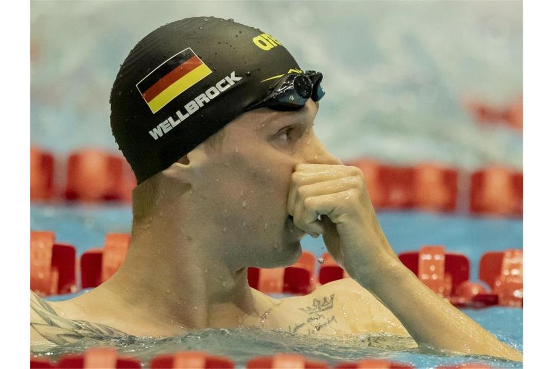 Schwamm zum Auftakt der Kurzbahn-EM über 400 Meter Freistil ins Finale: Florian Wellbrock. Foto: Jo Kleindl/dpa