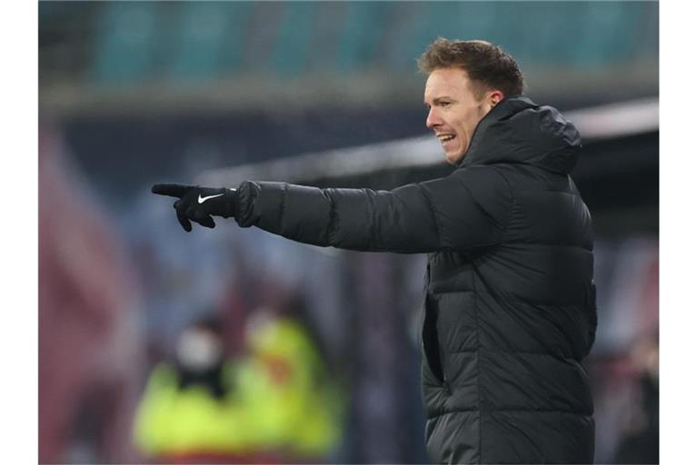 Schwankt vor dem Spiel gegen den FC Liverpool zwischen Lust und Frust: Leipzigs Trainer Julian Nagelsmann. Foto: Jan Woitas/dpa-Zentralbild/dpa