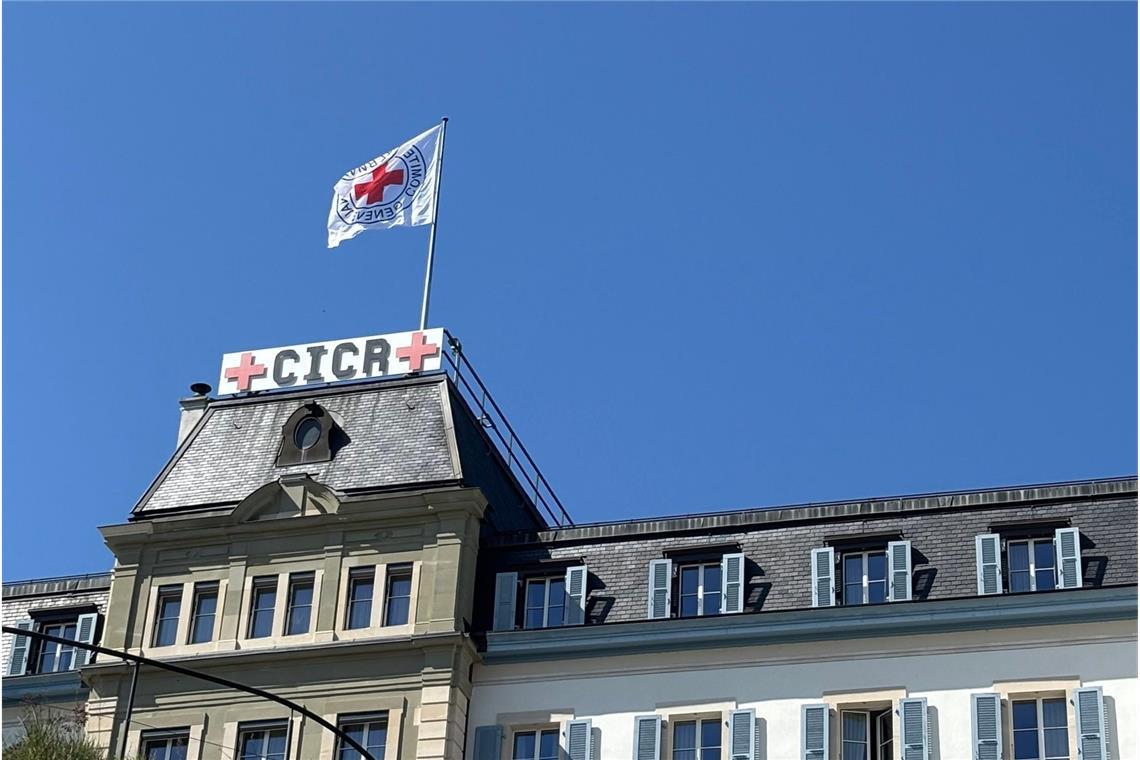 Schweiz, Genf: Der Hauptsitz des Internationalen Komitees vom Roten Kreuz (IKRK, in der französischen Abkürzung CICR).