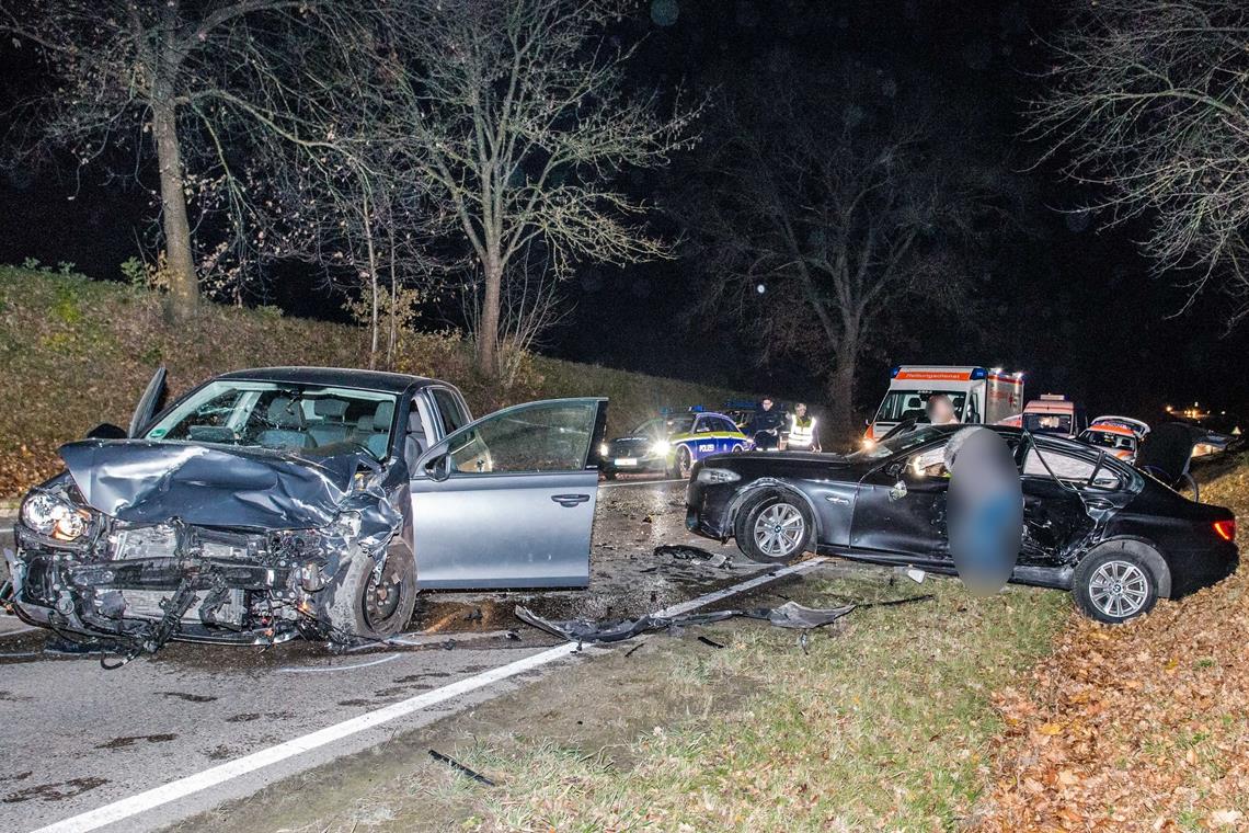 Schwerer Unfall auf der L1080 bei Allmersbach im Tal. Foto: B. Beytekin