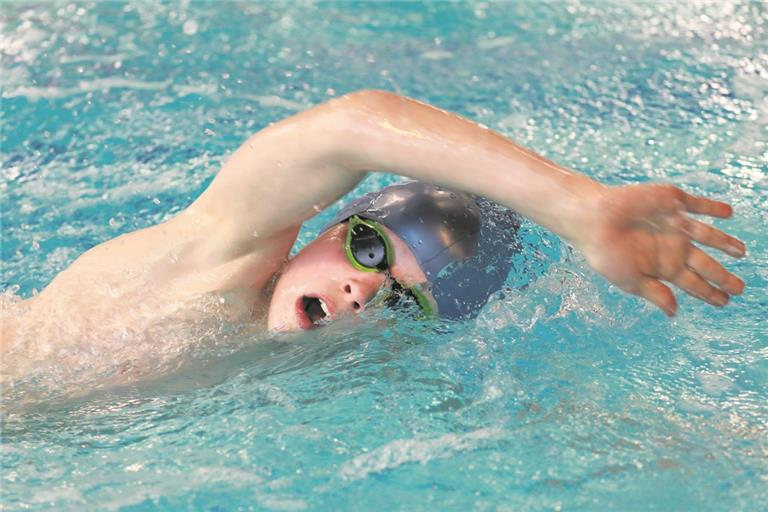 Schwimmer Florian Benz von der TSG Backnang zählt im Jahrgang 2009 zu den größten deutschen Nachwuchstalenten.Archivfoto: A. Becher