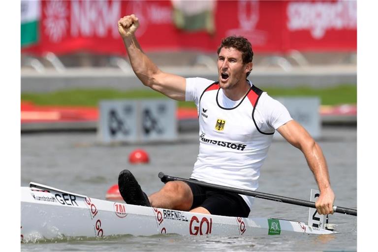 Sebastian Brendel gewann bei der Kanu-WM Gold über die 500 Meter. Foto: Tamas Kovacs/MTI/AP