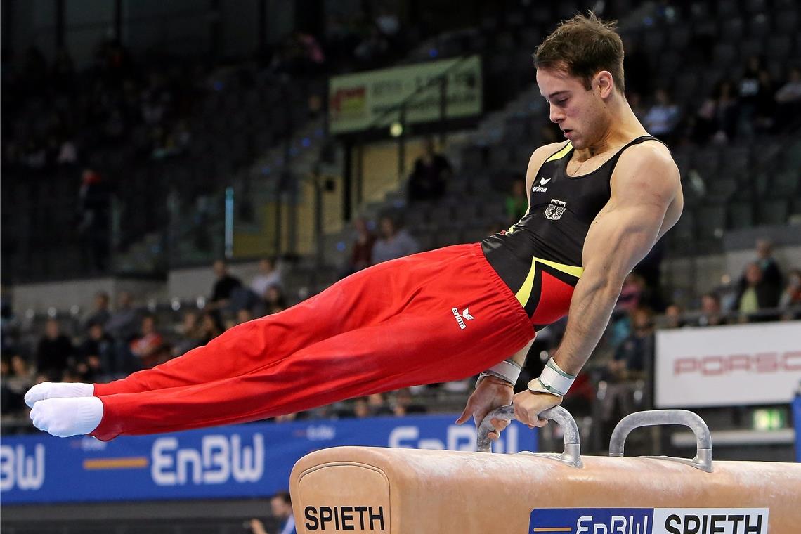 Finale bei den Olympischen Spielen das Highlight Sebastian Krimmer war der Pauschenpferdspezialist im deutschen Nationalteam. Foto: Baumann