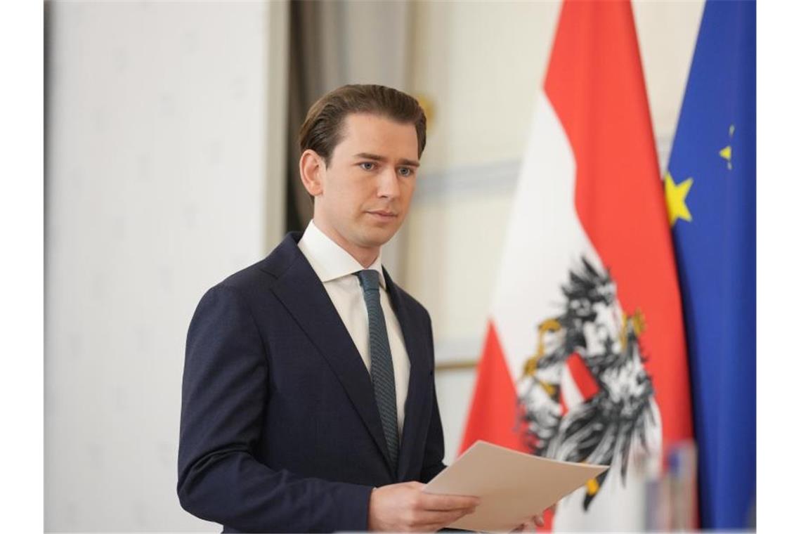 Sebastian Kurz hat am Abend in Wien seinen Rücktritt bekanntgegeben. Foto: Georg Hochmuth/APA/dpa