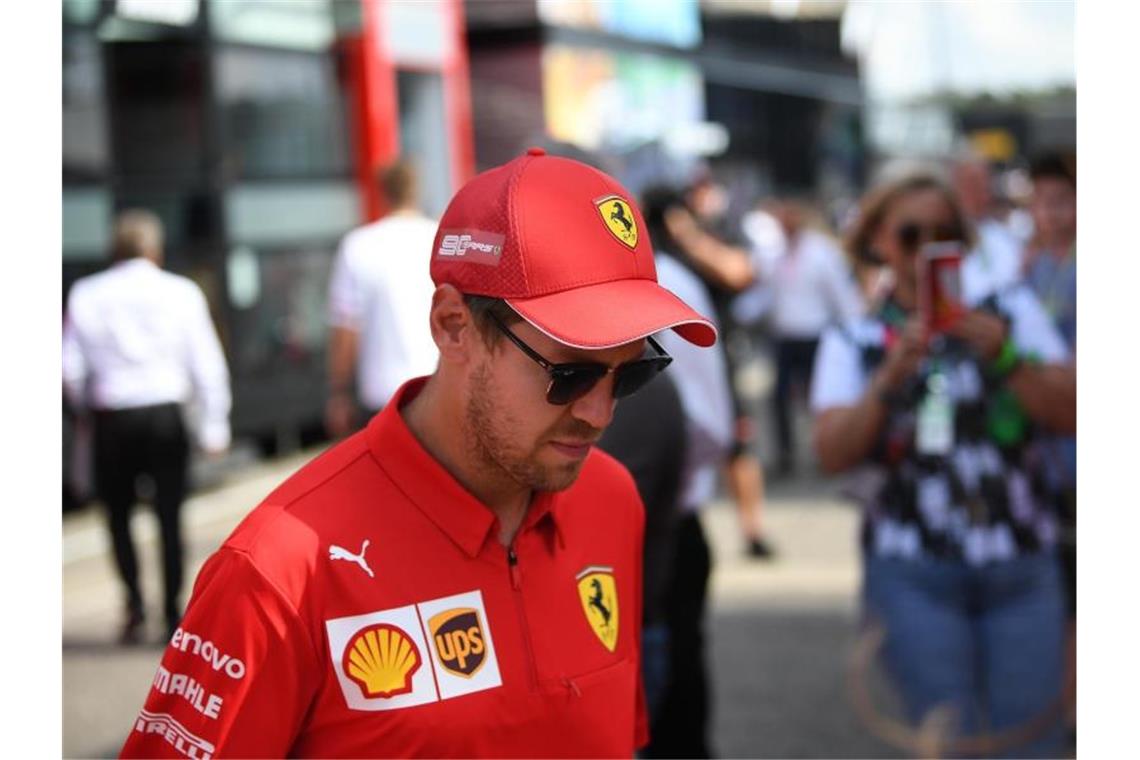 Desaster für Vettel in Hockenheim: „Frust extrem hoch“ Sebastian Vettel hatte sich für das Heimrennen eine bessere Ausgangslage erhofft. Foto: Sebastian Gollnow
