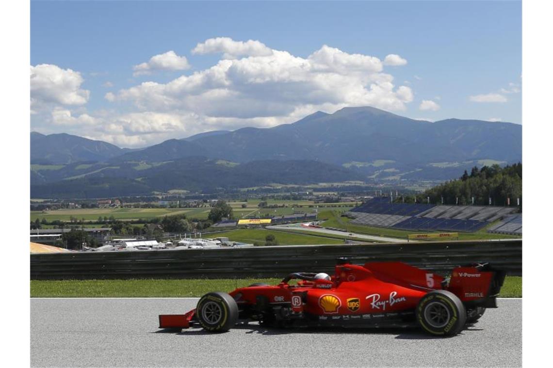 Sebastian Vettel kam in Österreich nur auf Platz zehn. Foto: Leonhard Foeger/pool Reuters/AP/dpa