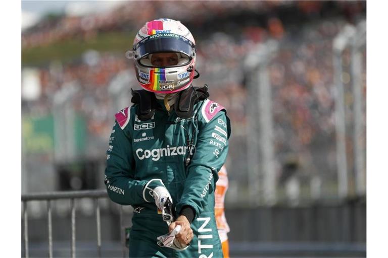 Sebastian Vettel vom Team Aston Martin wurde beim Großen Preis von Ungarn disqualifiziert. Foto: David W Cerny/Pool Reuters/AP/dpa