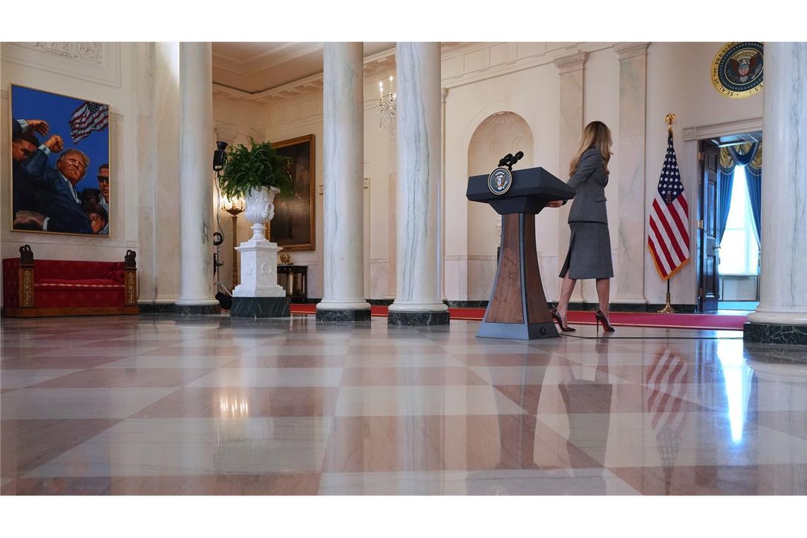 Sechs Minuten sprach die First Lady.