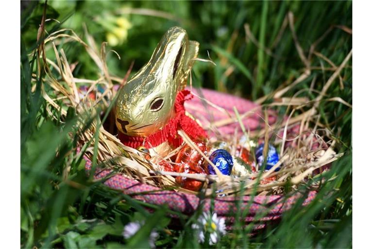 Seit Jahren will der Schokoladenhersteller Lindt seinen bekannten goldfarbenen Osterhasen vor allzu ähnlicher Konkurrenz schützen. (Archivbild). Foto: Angelika Warmuth/dpa