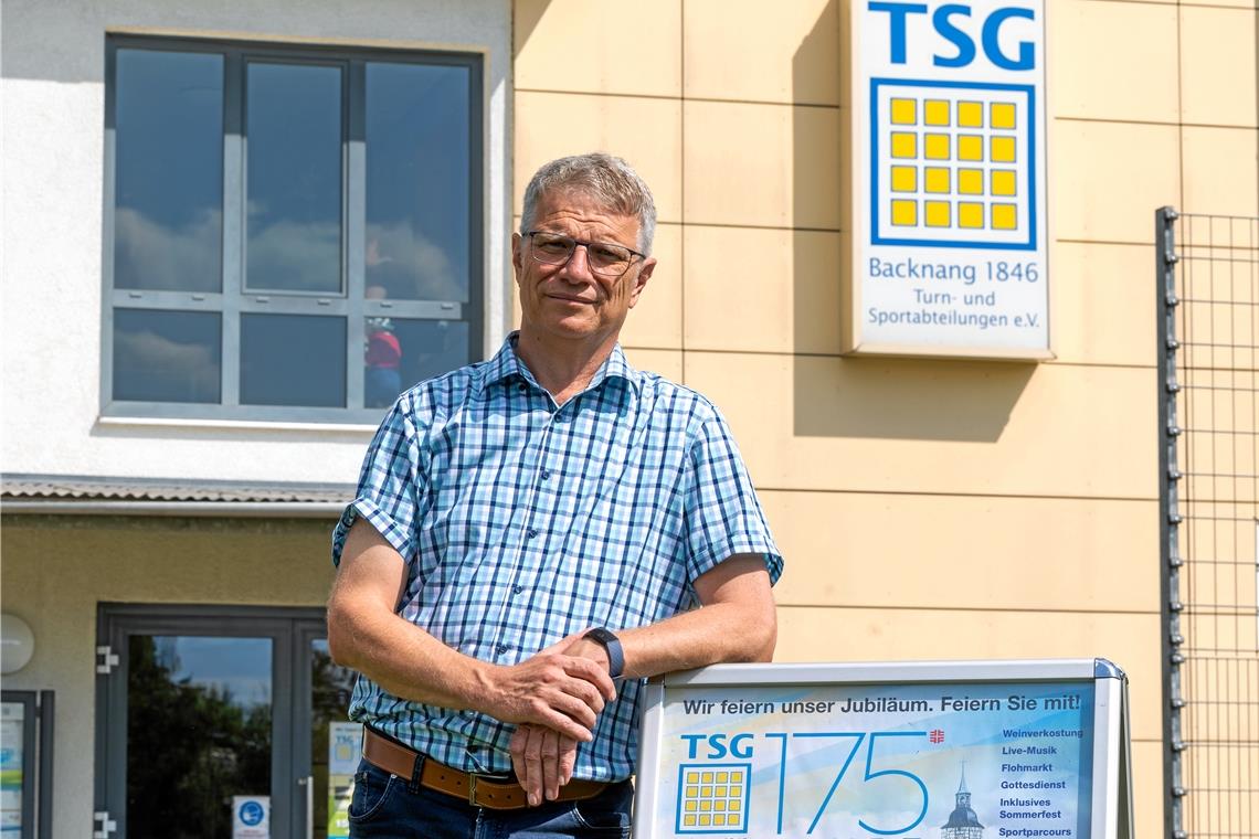 TSG Backnang 1846: Stolz auf Bewährtes und zugleich stets offen für Neues Seit sechs Jahren steht Rainer Mögle an der Spitze von Backnangs ältestem und mit Abstand größtem Sportverein. Foto: Alexander Becher