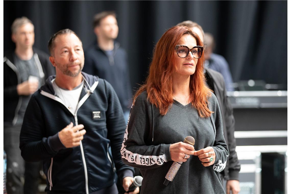 Seit vielen Jahren arbeitet Andrea Berg mit DJ Bobo zusammen, hier bei Konzertpr...
