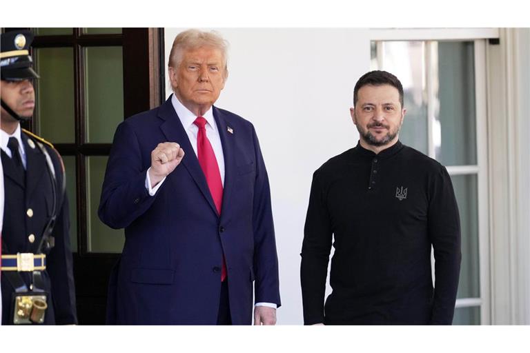 Selenskyj und Trump vor ihrem Eklat im Februar.