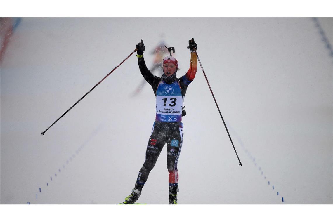 Grotian und Riethmüller: Neue Biathlon-Gesichter strahlen Selina Grotian holt mit 20 Jahren den ersten Weltcupsieg ihrer Karriere.